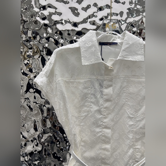 Louis Vuitton Elegant White Belted Dress - Picture 5 of 11